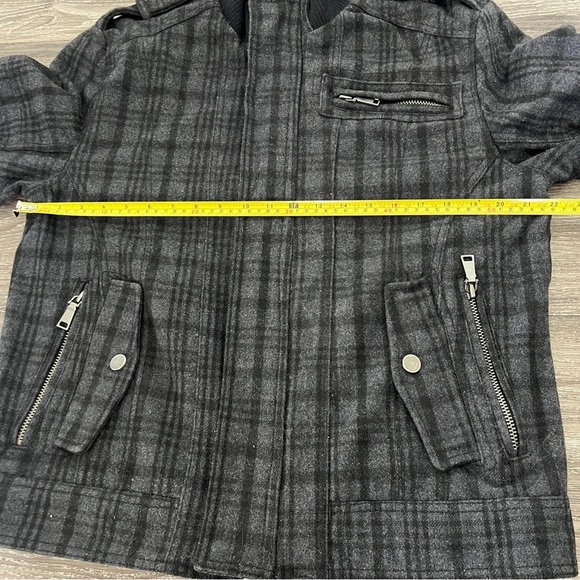 INC Internacional Concepts Plaid Zip-Up Jacket Size L - Picture 8 of 8